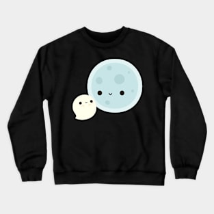 Little ghost and moon Crewneck Sweatshirt